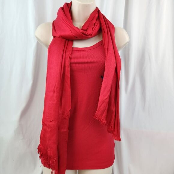 💜NWT Apt 9 Geisha Red Rayon Lightweight Wrap/Shawl/Scarf - Picture 1 of 9